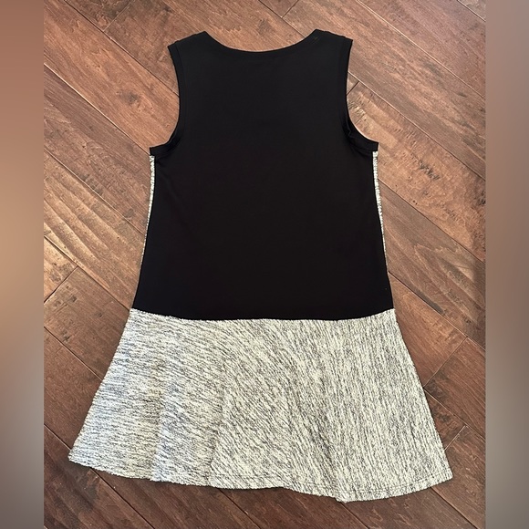 Potter’s Pot Asymmetrical Drop Waist Dress Size L Sleeveless Boucle Tweed - Picture 8 of 9